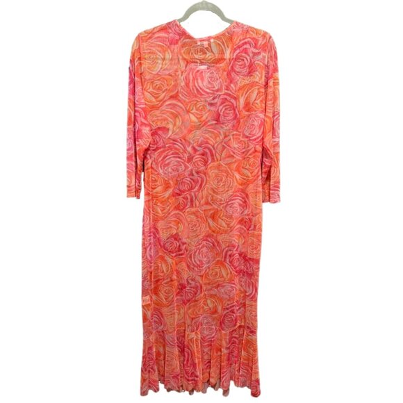 Ala Von Auersperg | Sophia Mesh Sheer Maxi Long Sleeve Dress in Moraine - Picture 2 of 9